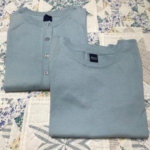 Women's Light Blue Sweater Set MEDIUM
